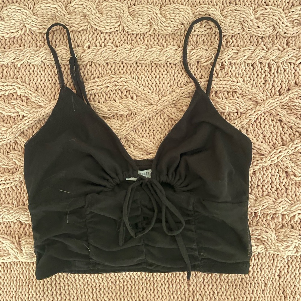 urban outfitters black cut out tank top